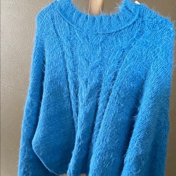 Free People Willow Fuzzy Blue Cardi - Picture 8 of 10